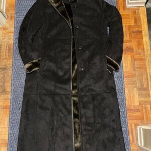 Novelty by AJG Full Length Faux Shearling Coat 49” long Size Medium